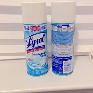 Pair of Lysol disinfectant spray 12.5 oz